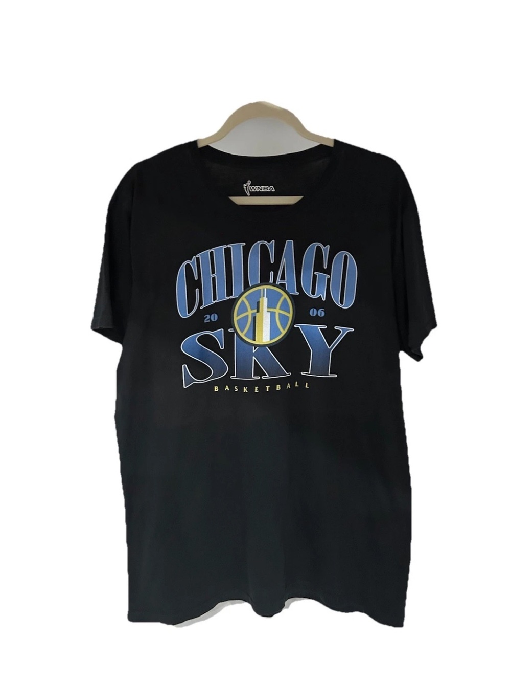 Chicago Sky Graphic Tee - Black with Blue & Yellow Logo